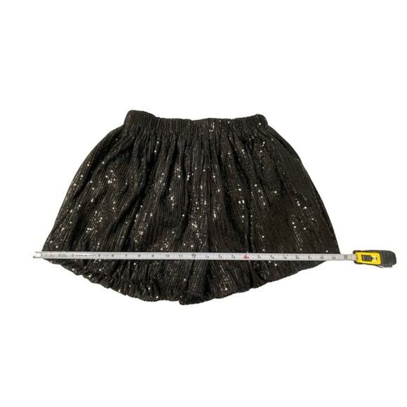 NWT Endless Rose Black Sequin Bubbly Puff Matching Set. CROP TOP & SKORTS XS - Picture 7 of 9